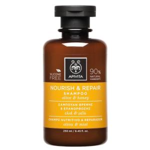 Apivita Nourish & Repair Shampoo Σαμπουάν Θρέψης & Επανόρθωσης με Ελιά & Μέλι 250ml - 3211