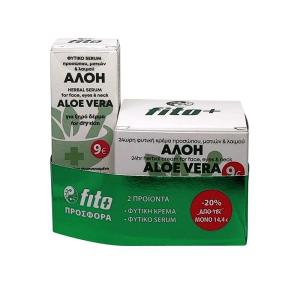 Fito+ Promo Pack Aloe Vera 24ωρη Φυτική Κρέμα Προσώπου, Ματιών & Λαιμού 50ml & Φυτικό serum 30ml - 2935