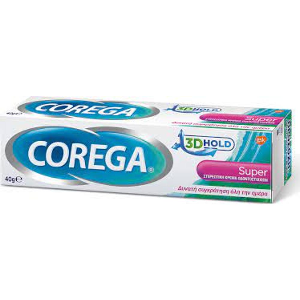 Corega 3D Hold Super Στερεωτική Κρέμα Οδοντοστοιχιών 40gr