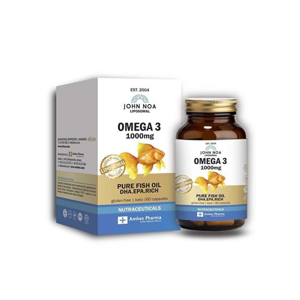 JOHN NOA Liposomal Omega 3 1000mg Λιποσωμιακό 60 Κάψουλες