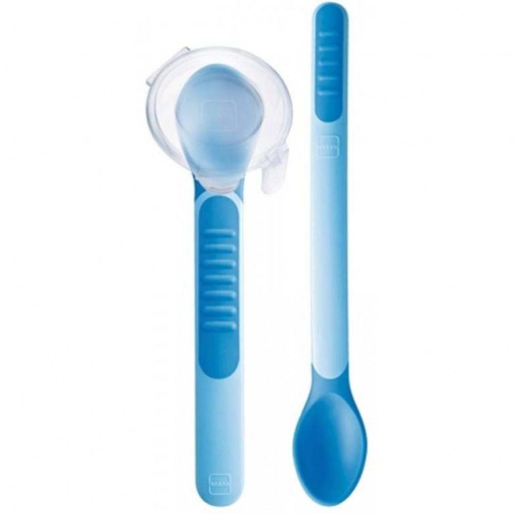 Mam Heat Sensitive Spoons and Cover Θερμοευαίσθητα κουταλάκια με Προστατευτικό Καπάκι για Μωρά 6m και άνω, 2 τμχ