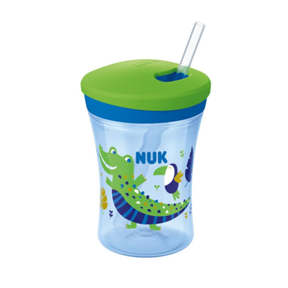 Nuk Action Cup Chameleon Ποτηράκι που Αλλάζει Χρώμα με Καλαμάκι 12m+ Μπλε, 230ml