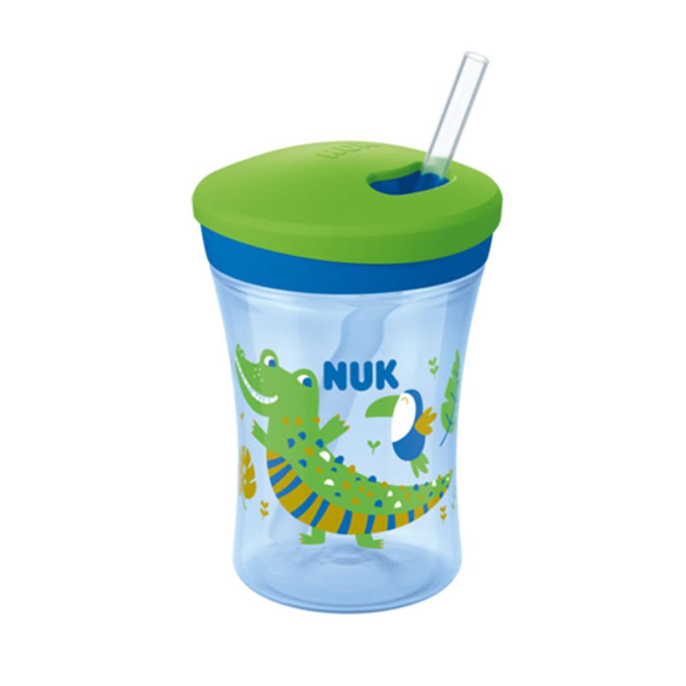 Nuk Action Cup Chameleon Ποτηράκι που Αλλάζει Χρώμα με Καλαμάκι 12m+ Μπλε, 230ml