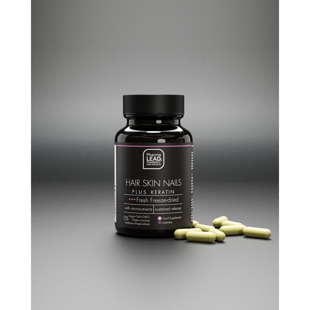 Pharmalead Black Range Hair Skin Nails Plus Keratin, 30caps