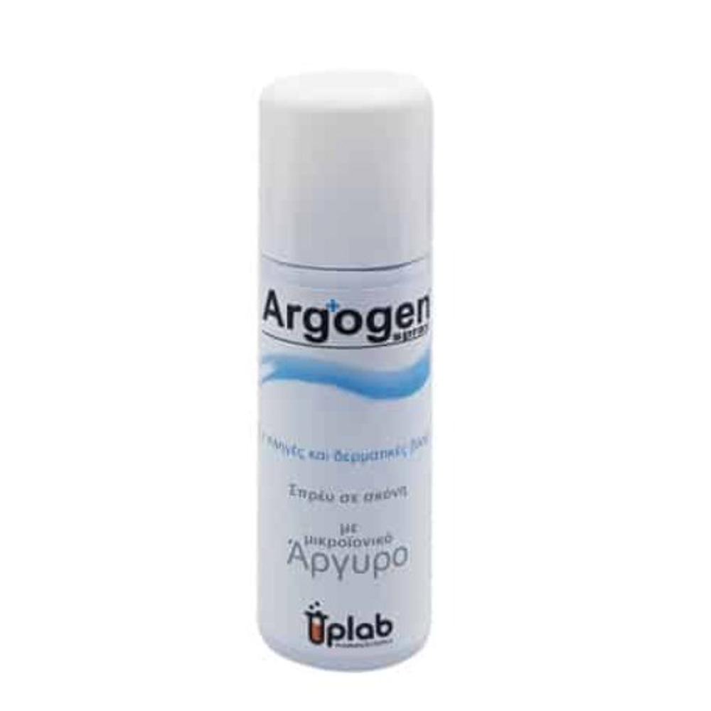 Uplab Argogen Spray Σπρέυ Σε Σκόνη Με Μικροϊονικό Άργυρο Για Πληγές & Δερματικές Βλάβες 125ml