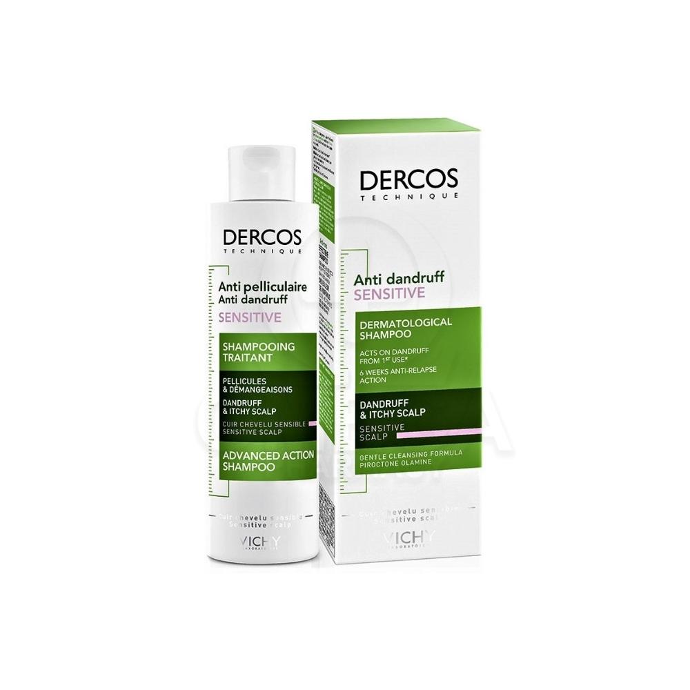 VICHY Dercos Technique Anti-Dandruff DS Advanced Action Shampoo Sensitive Αντιπιτυριδικό DS Σαμπουάν για Ευαίσθητο Τριχωτό Χωρίς Θειϊκά Άλατα για τη Ρύθμιση της Ξηροδερμίας & Πιτυρίδας 200ml