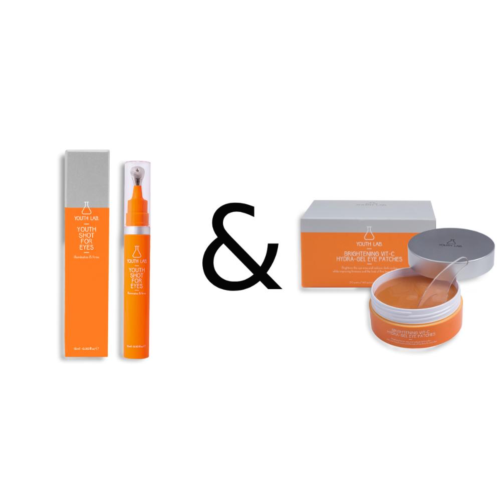 YOUTH LAB Youth Shot For Eyes + Brightening Vit-C Hydra-Gel Eye Patches - 60 τμχ ΔΩΡΟ