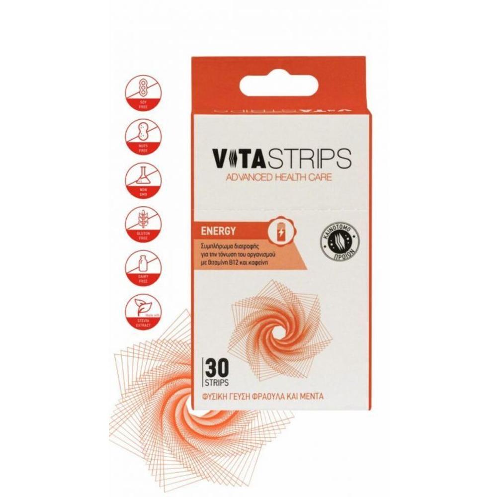 Vitastrips Energy Συμπλήρωμα Διατροφής για Τόνωση και Ενέργεια, 30τμχ