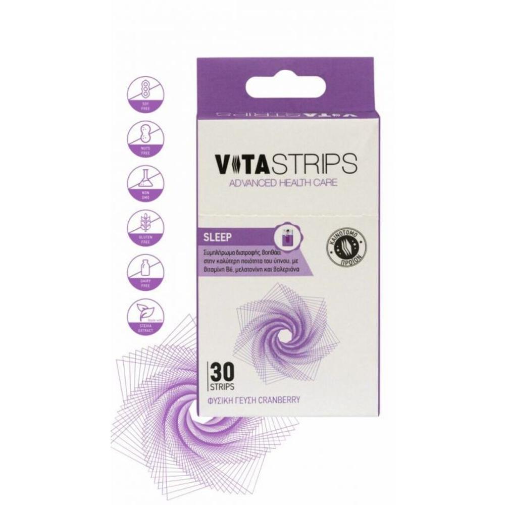 Vitastrips Sleep Συμπλήρωμα Διατροφής για την Καταπολέμηση της Αυπνίας, 30τμχ