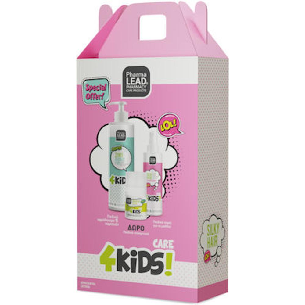 Pharmalead Promo Box 4Kids Girl για Κορίτσια με Bubble Fun 2-in-1 Αφρόλουτρο-Σαμπουάν, 500ml, Silky Hair Conditioner Μαλακτική Μαλλιών, 150ml & Hurry Up Roll-On Αποσμητικό, 50ml, 1σετ