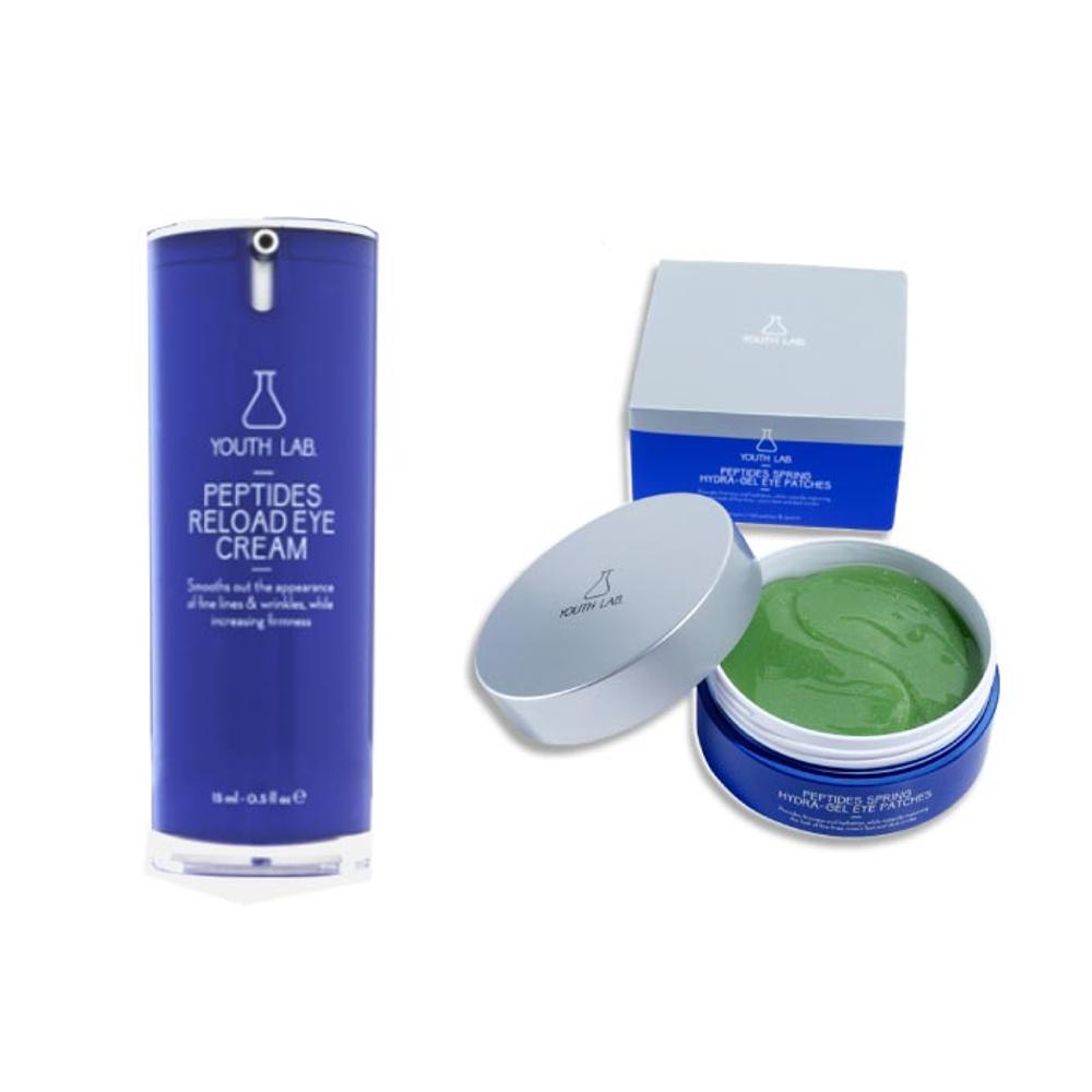 YOUTH LAB Peptides Reload Eye Cream (All Skin Types) & ΔΩΡΟ Peptides Spring Hydra Gel Eye Patches - 60 τμχ