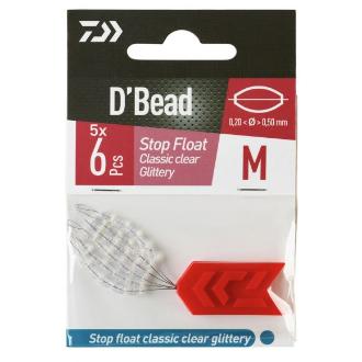 D-Bead Daiwa Stop Float Long clear Glittery