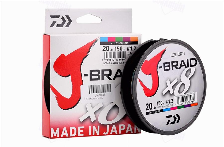 Νήμα Daiwa J-braid X-8 πολύχρωμο 0.16mm