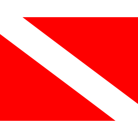 Σημαία κατάδυσης 20x34cm ορθογώνια