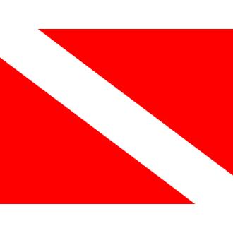 Σημαία κατάδυσης 20x34cm ορθογώνια