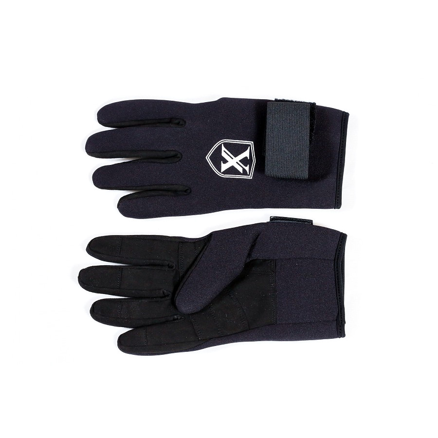 Γάντια Xifias neopren/δέρμα/velcro 2.5mm μαύρο, medium