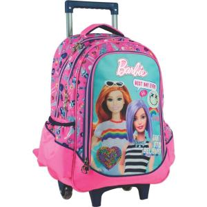Gim Barbie Beauty Σχολική Τσάντα Τρόλεϊ Δημοτικού σε Ροζ χρώμα Μ35 x Π15 x Υ46cm  349-67074