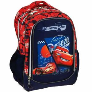 Gim Cars McQueen Σχολική Τσάντα Πλάτης Δημοτικού σε Κόκκινο χρώμα 341-38031