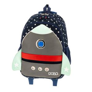 Polo Spaceship Σχολική Τσάντα Τρόλεϊ Νηπιαγωγείου Πολύχρωμη 9-01-024-8147