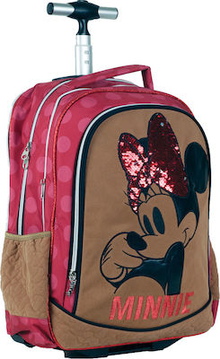 Gim Minnie Σχολική Τσάντα Τρόλεϊ Δημοτικού σε Ασημί χρώμα Μ35 x Π15 x Υ46cm 340-34074