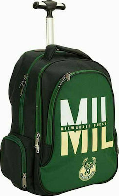 Back Me Up Milwaukee Bucks Σχολική Τσάντα Τρόλεϊ Δημοτικού σε Πράσινο χρώμα Μ33 x Π28 x Υ48cm Κωδικός: 338-93074