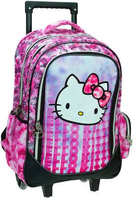 Gim Hello Kitty Σχολική Τσάντα Τρόλεϊ Δημοτικού σε Ροζ χρώμα Κωδικός: 335-71074