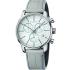 CALVIN KLEIN City Chronograph 43mm Silver Stainless Steel Gray Leather Strap K2G271Q4 - 0