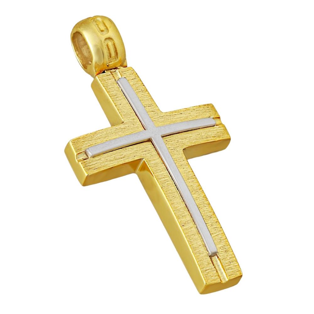 CROSS Men's Handmade K14 in Yellow and White Gold 005018