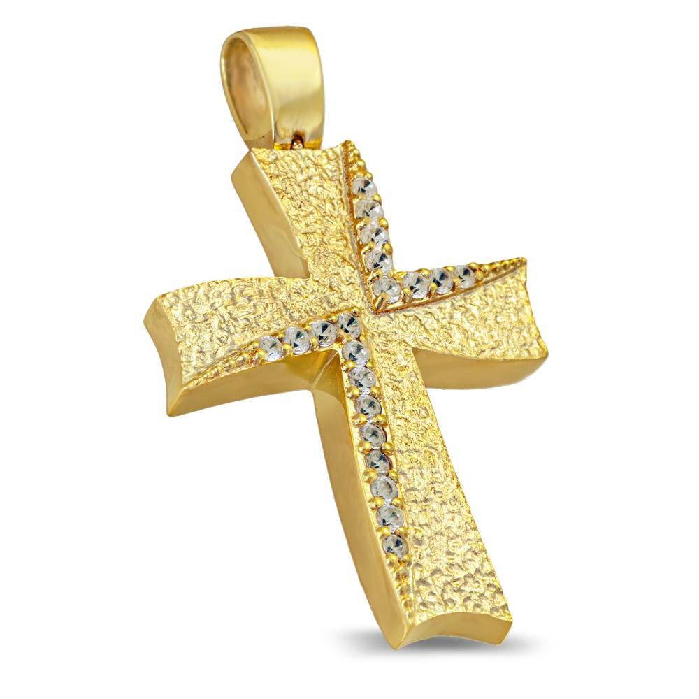 CROSS Women's Hand Made SENZIO Collection K14 Yellow Gold with Zircon Stones 005377