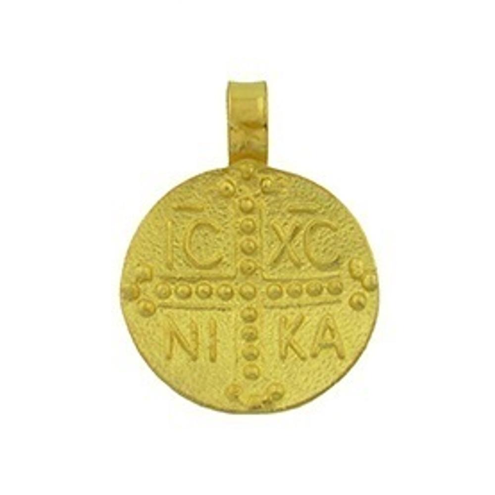 CHRISTIAN CHARMS Handmade Double Sided from K9 Yellow Gold 01-123