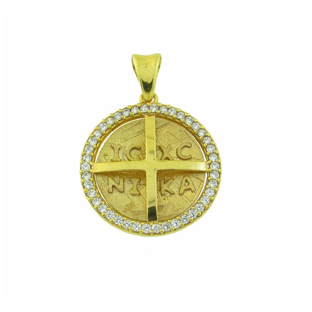 CHRISTIAN Amulet CHARMS SENZIO Collection K9 Yellow Gold with Zircon Stones 01-498.K9