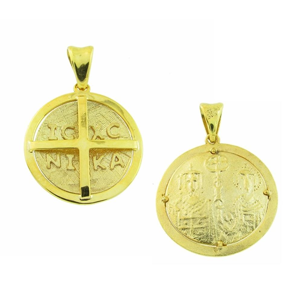 CHRISTIAN CHARMS Handmade Double Sided Senzio Collection from K9 Yellow Gold 01.502.K9