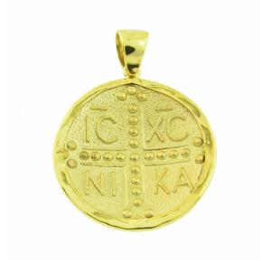 ΚΩΝΣΤΑΝΤΙΝΑΤΟ Φυλαχτο Χειροποίητο SENZIO Collection από Κ9 Κίτρινο Χρυσό 01-504.K9 - 46325