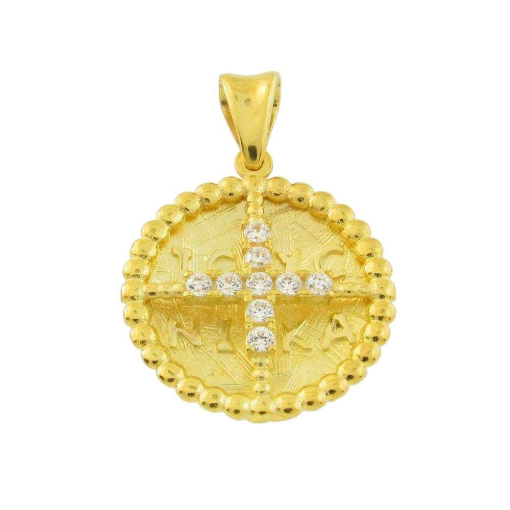 CHRISTIAN Amulet CHARMS SENZIO Collection K9 Yellow Gold with Zircon Stones 01-569.K9