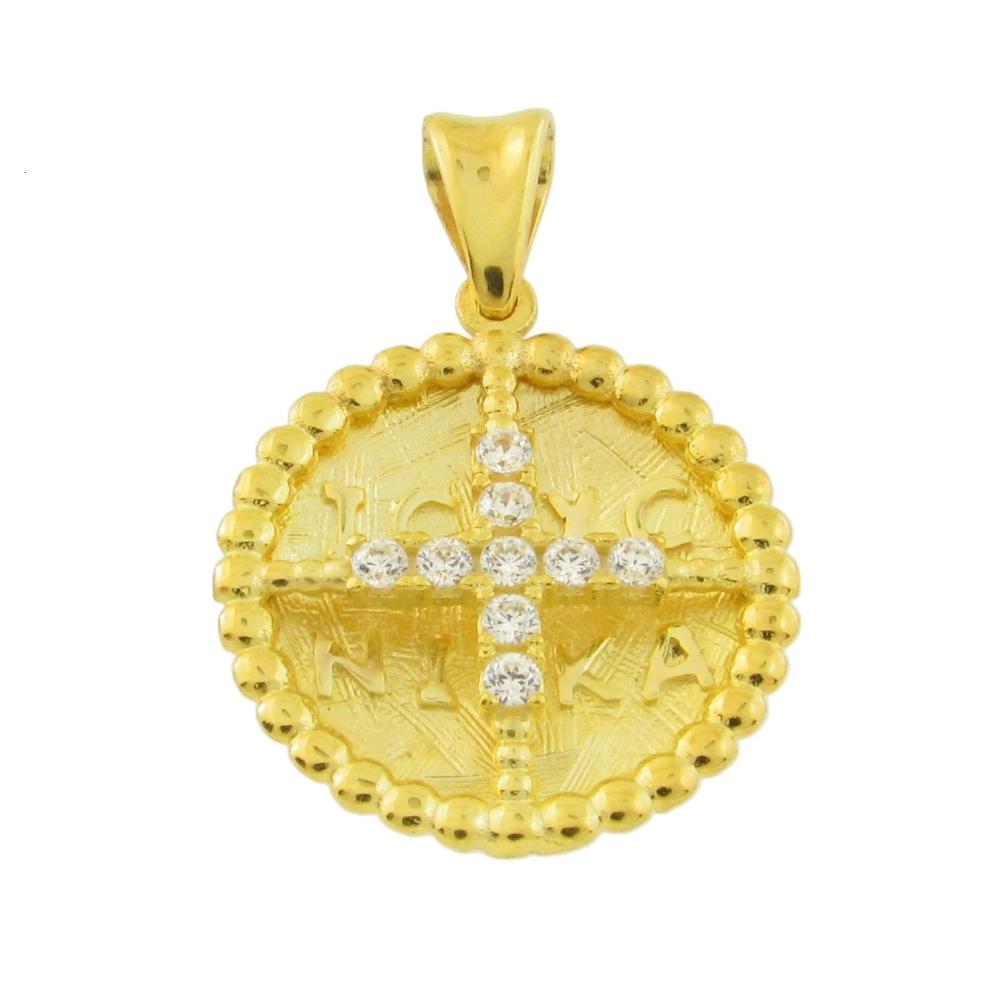 CHRISTIAN Amulet CHARMS SENZIO Collection K9 Yellow Gold with Zircon Stones 01-570.K9