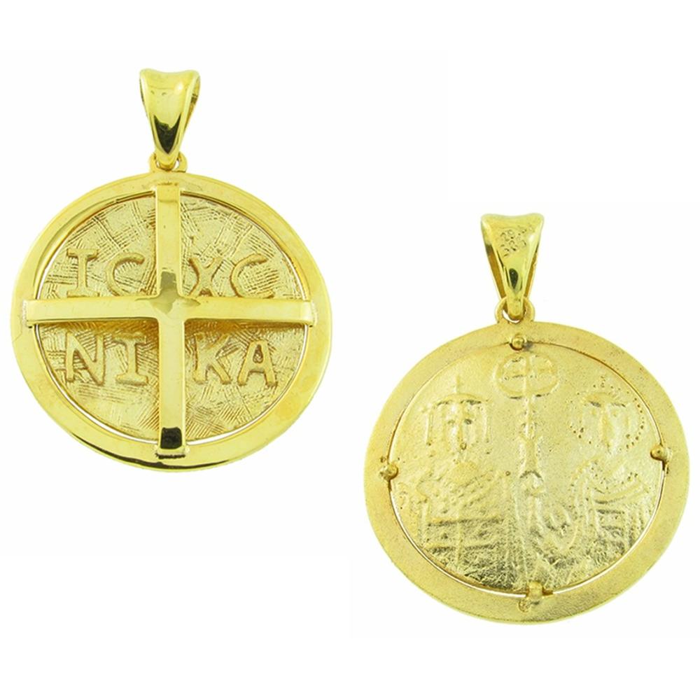 CHRISTIAN CHARMS Handmade Double Sided Senzio Collection from K9 Yellow Gold 01.503.K9