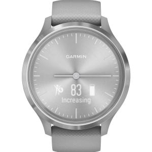 GARMIN Vivomove 3 Hybrid Smartwatch 44mm Silver Stainless Steel Bezel With Powder Grey Case And Silicone Band 010-02239-20 - 7854