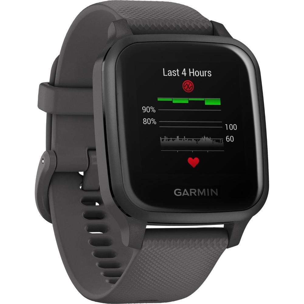 GARMIN Venu Sq Smartwatch 40.6 X 37mm Slate Aluminium Bezel with Shadow Grey Case and Silicone Band 010-02427-10 - 7