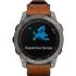 GARMIN Fenix 7 Sapphire Solar Smartwatch 47mm Titanium with Chestnut Leather Band 010-02540-31 - 1