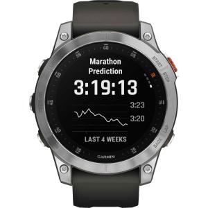 GARMIN Epix Smartwatch 47mm Silver Stainless Steel with Slate Grey Band 010-02582-01 - 8415