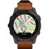 GARMIN Epix Sapphire Smartwatch 47mm Titanium Carbon Gray DLC with Chestnut Leather Band 010-02582-30-2