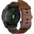 GARMIN Epix Sapphire Smartwatch 47mm Titanium Carbon Gray DLC with Chestnut Leather Band 010-02582-30-8