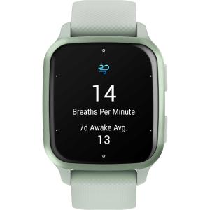 GARMIN Venu Sq 2 40.6 X 37mm Metallic Mint Bezel with Cool Mint Silicone Band 010-02701-12 - 25038