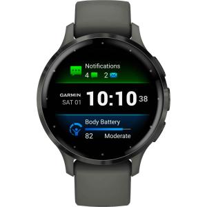 GARMIN Venu 3s Slate Bezel 41mm Pebble Gray Silicone Band 010-02785-00 - 37682