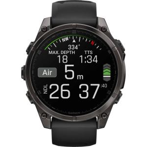 GARMIN Fenix 8 Amoled Carbon Gray DLC Titanium Edition 47mm with Black/Pebble Gray Silicone Strap 010-02904-21 - 49885