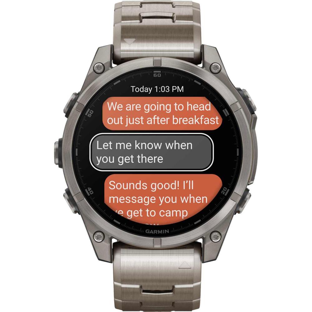 GARMIN Fenix 8 Amoled Sapphire Titanium Edition 47mm with Titanium Bracelet 010-02904-40