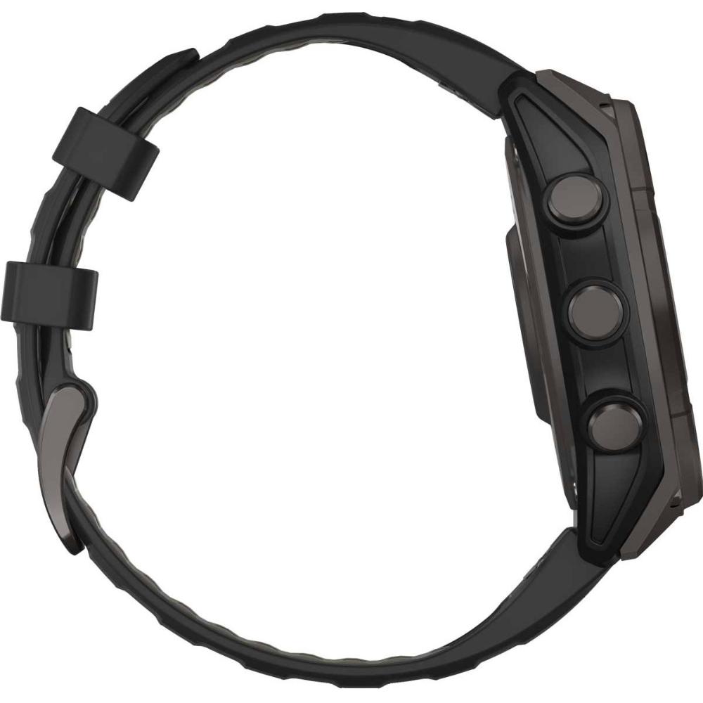 GARMIN Fenix 8 Solar Sapphire DLC Titanium Carbon Gray 47mm with Black/Pebble Gray Silicone Strap 010-02906-11 - 6