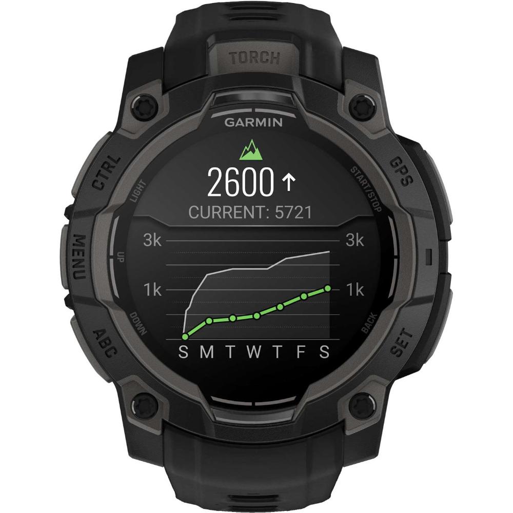 GARMIN Instict 3 AMOLED 45mm Black with Black Silicone Band 010-02936-00