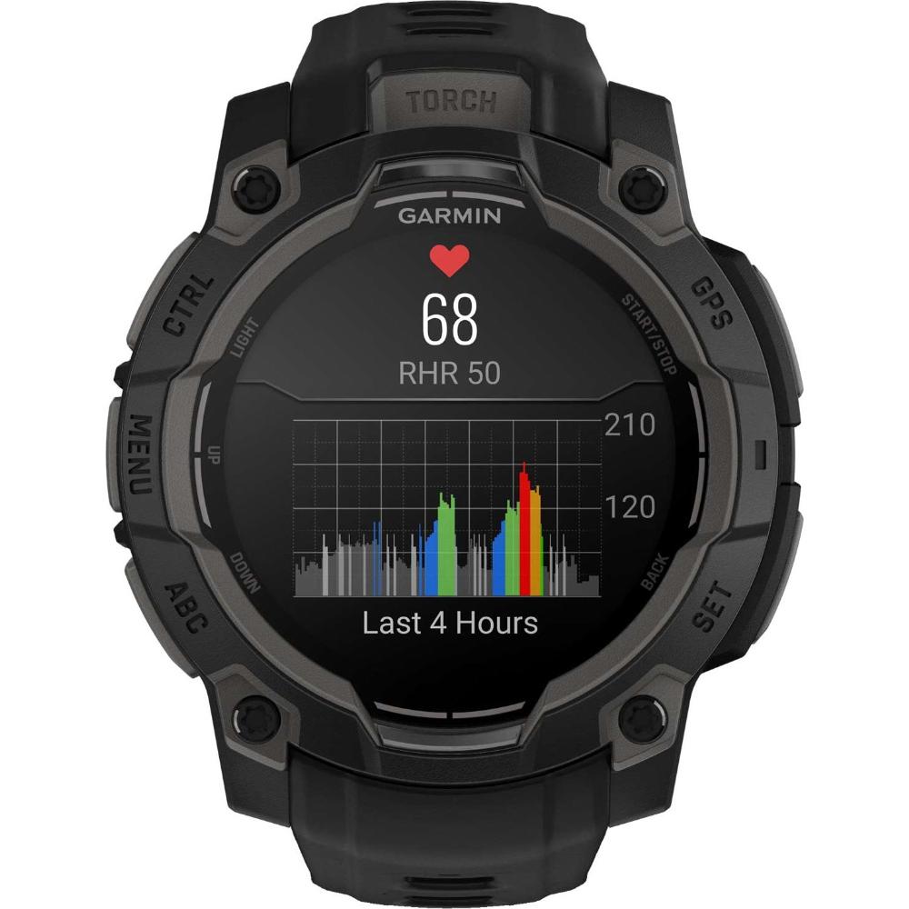 GARMIN Instict 3 AMOLED 45mm Black with Black Silicone Band 010-02936-00