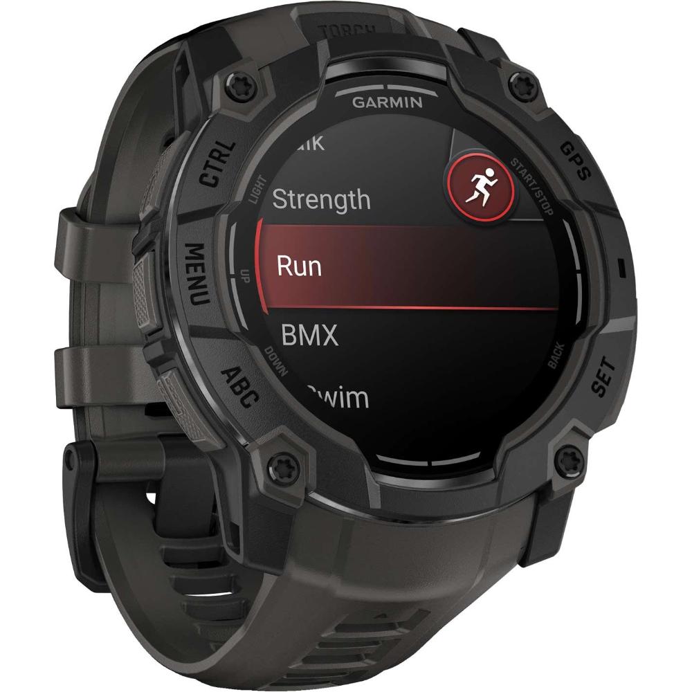 GARMIN Instict 3 AMOLED 50mm Black with Charcoal Silicone Band 010-03020-00